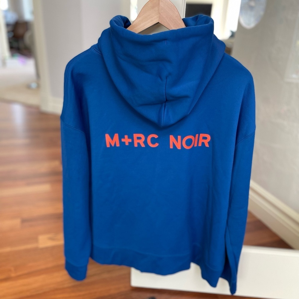 M+RC NOIR NO Basic‎ Blue/Orange Logo Hoodie Size: Small